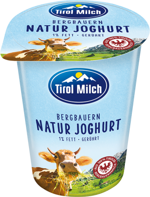 Tirol Milch Naturjoghurt 250g cremig gerührt 1%