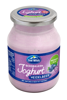 Tiroler Bergbauern Joghurt Heidelbeere 4% 450g