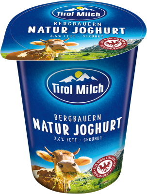Tirol Milch Naturjoghurt 250g cremig gerührt 3,6%