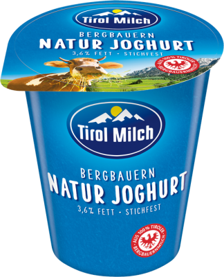 Tirol Milch Naturjoghurt 500g stichfest 3,6%