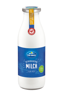 Bergbauern Vollmilch 3,5 % 1L Glasflasche
