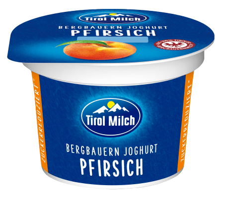 Zuckerreduziertes Fruchjoghurt Pfirsich Melba 100g
